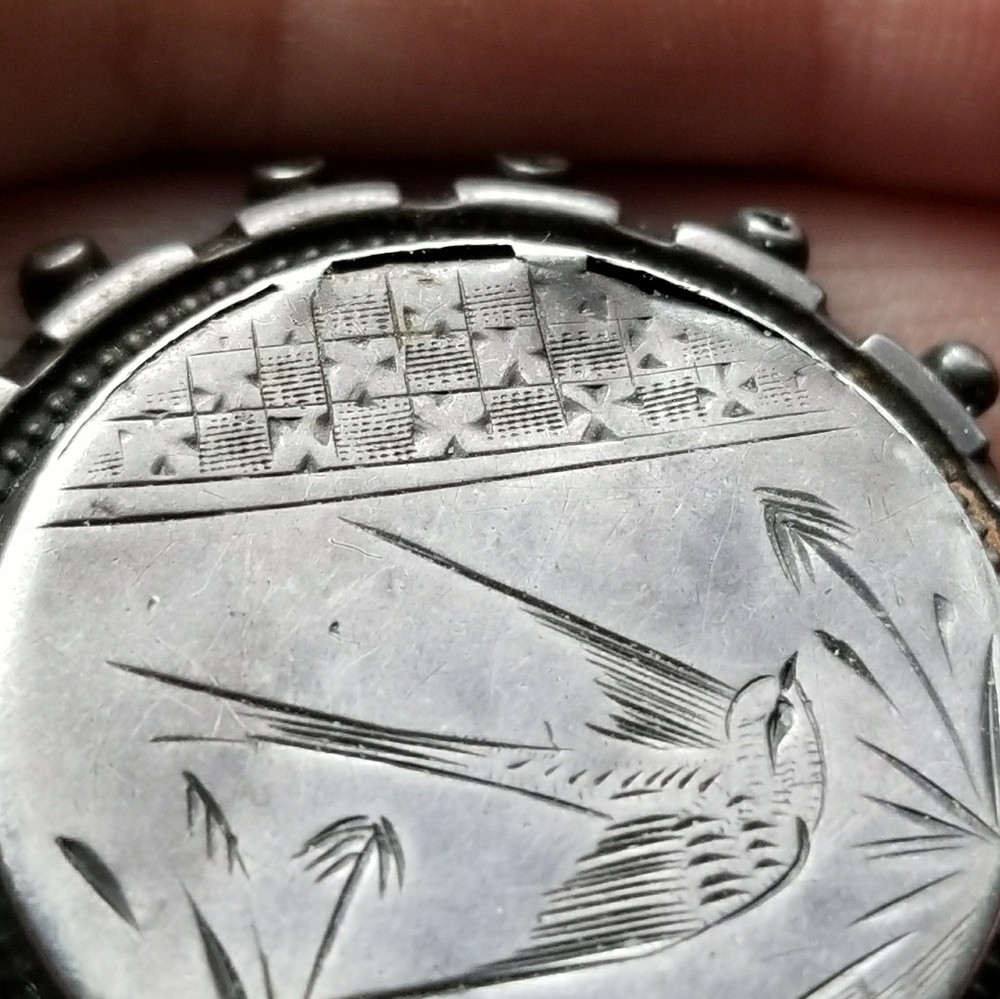 Antique Victorian Aesthetic movement bird brooch silver pin vintage swallow - Picture 4 of 8